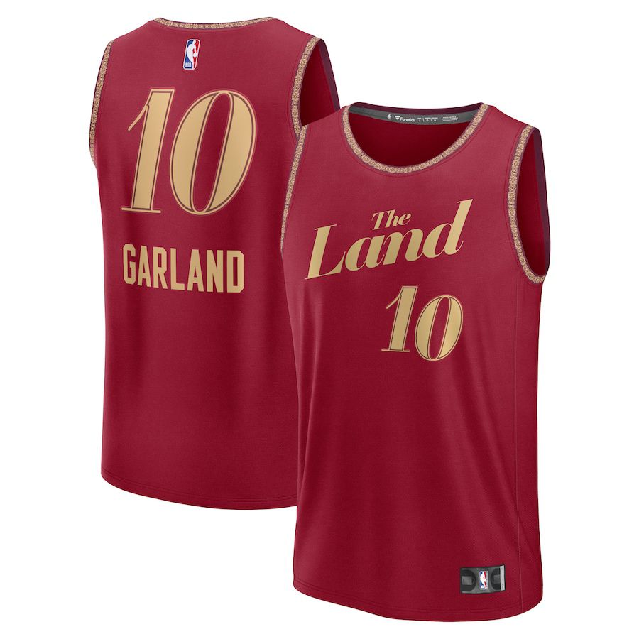 Men Cleveland Cavaliers #10 Darius Garland Fanatics Branded Wine City Edition 2023-24 Fast Break NBA Jersey